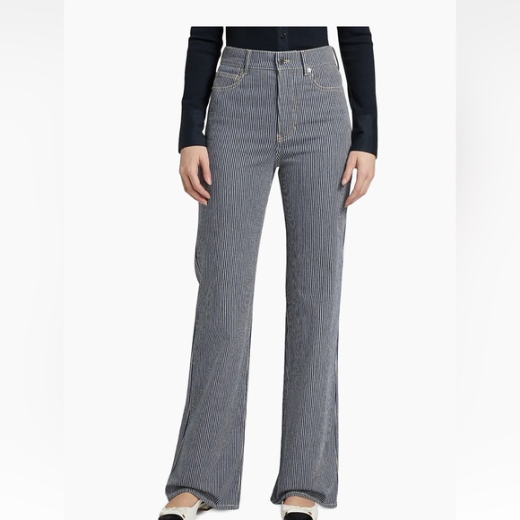 Veronica Beard Crosbie High Rise Striped Jeans - Picture 6 of 6